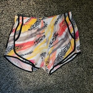 Calvin Klein Performance Red and Yellow Athletic Shorts Dynamic Design